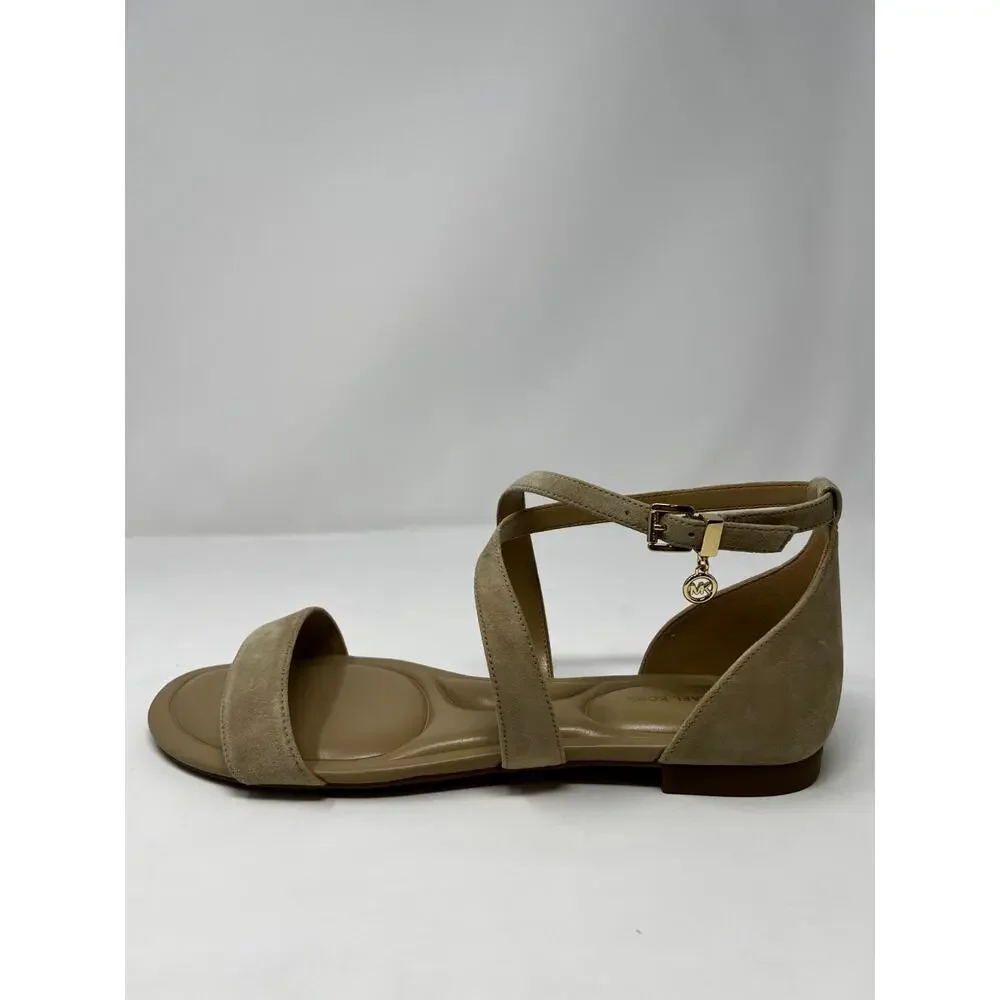 Michael Kors Women's 9.5 Alexa Flex Khaki Suede Ballet Flats